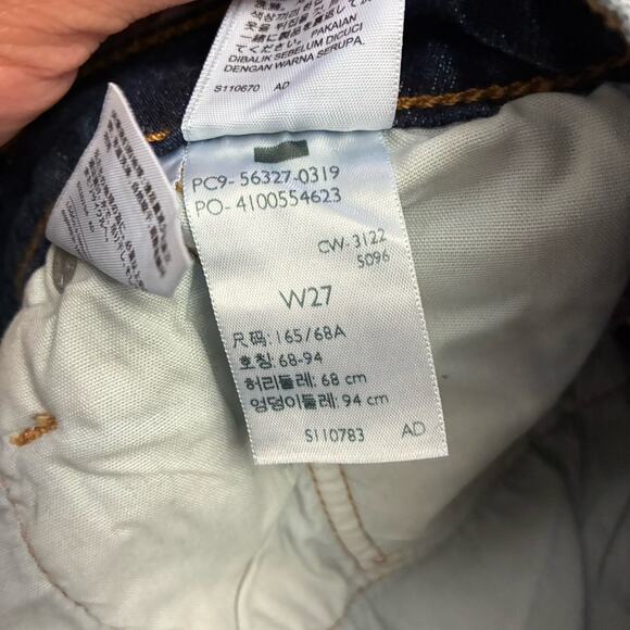 Vintage Levis 501 Jeans Shorts Womens Sz.27 Blue Button Fly Raw Hem Daisy Dukes - Picture 3 of 10